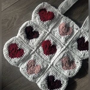 Handmade Heart Crochet Tote